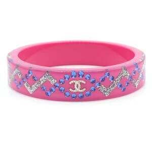 CHANEL Pink Logo Bracelet